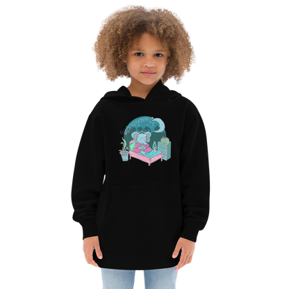 Retro Elephant Music Kids Hoodie