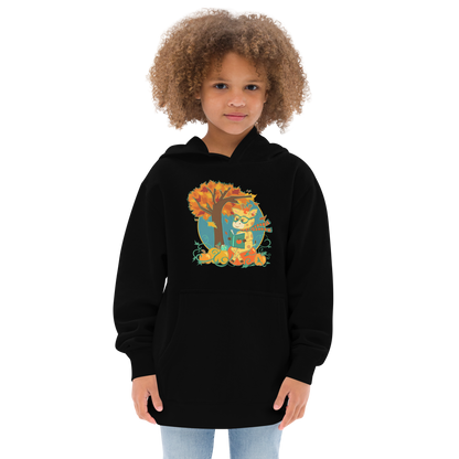 Giraffe in Fall Kids Hoodie