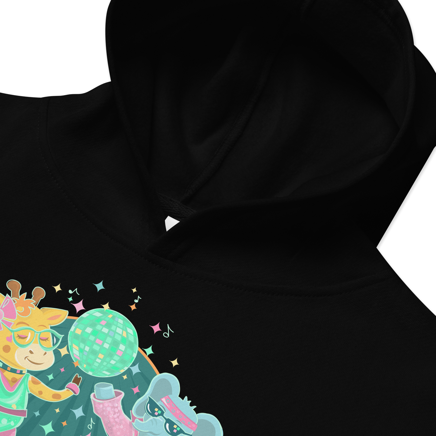 Giraffe Elephant Disco Kids Hoodie