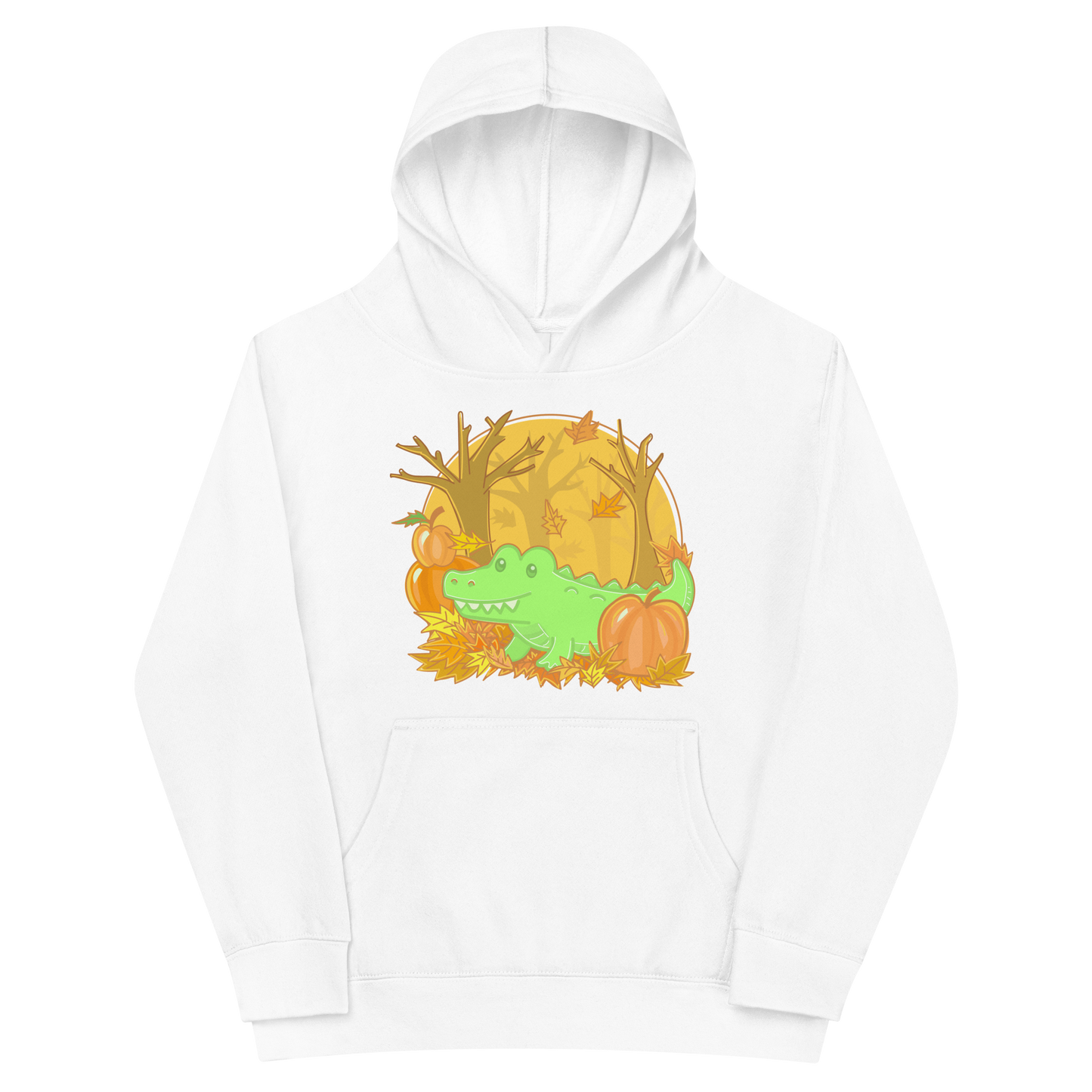 Alligator in Fall Kids Hoodie