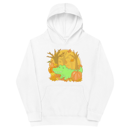 Alligator in Fall Kids Hoodie