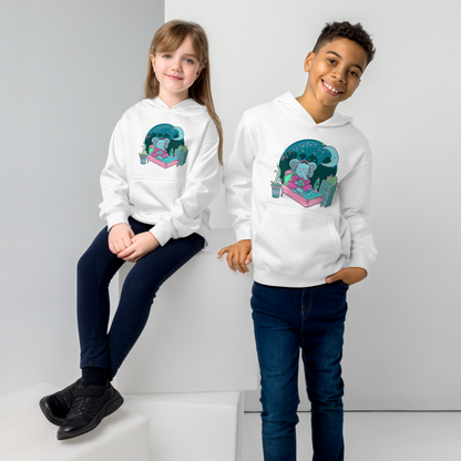 Retro Elephant Music Kids Hoodie