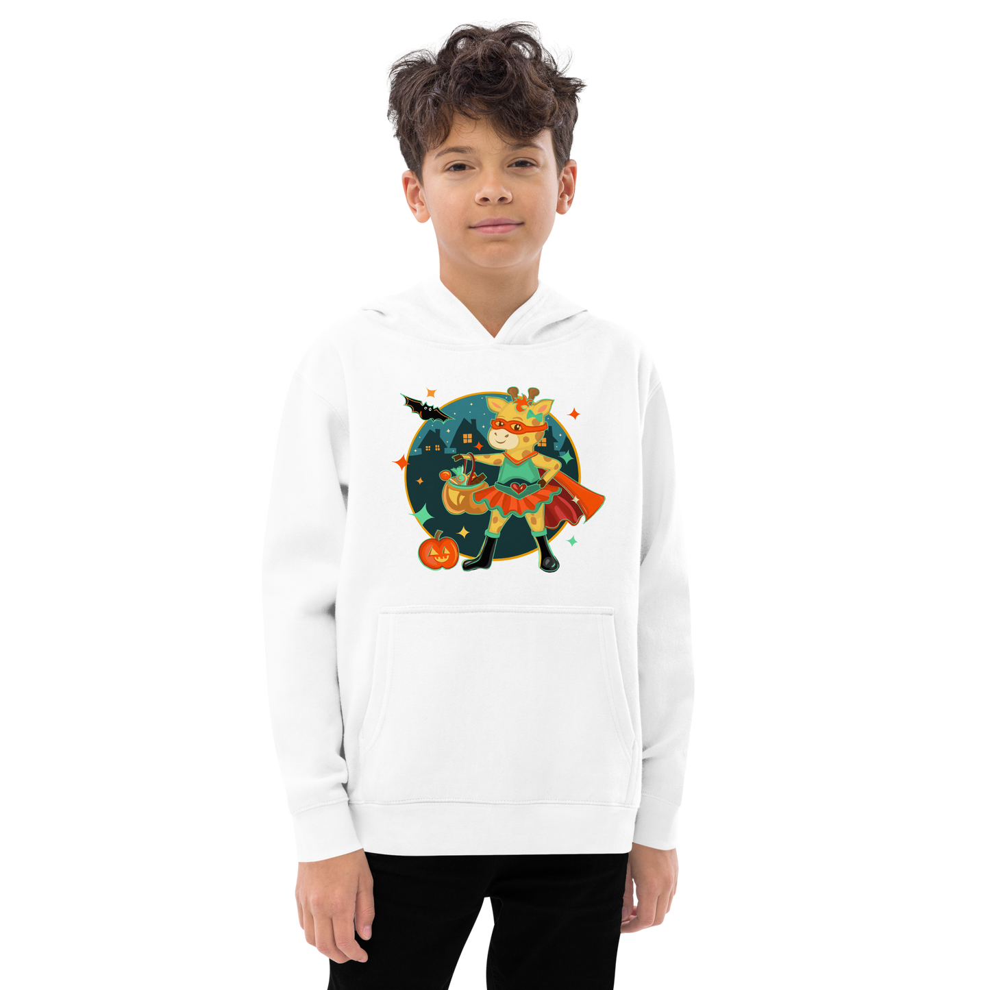 Giraffe Halloween Kids Hoodie