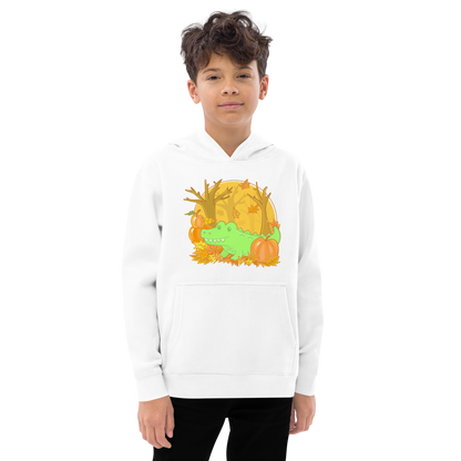 Alligator in Fall Kids Hoodie