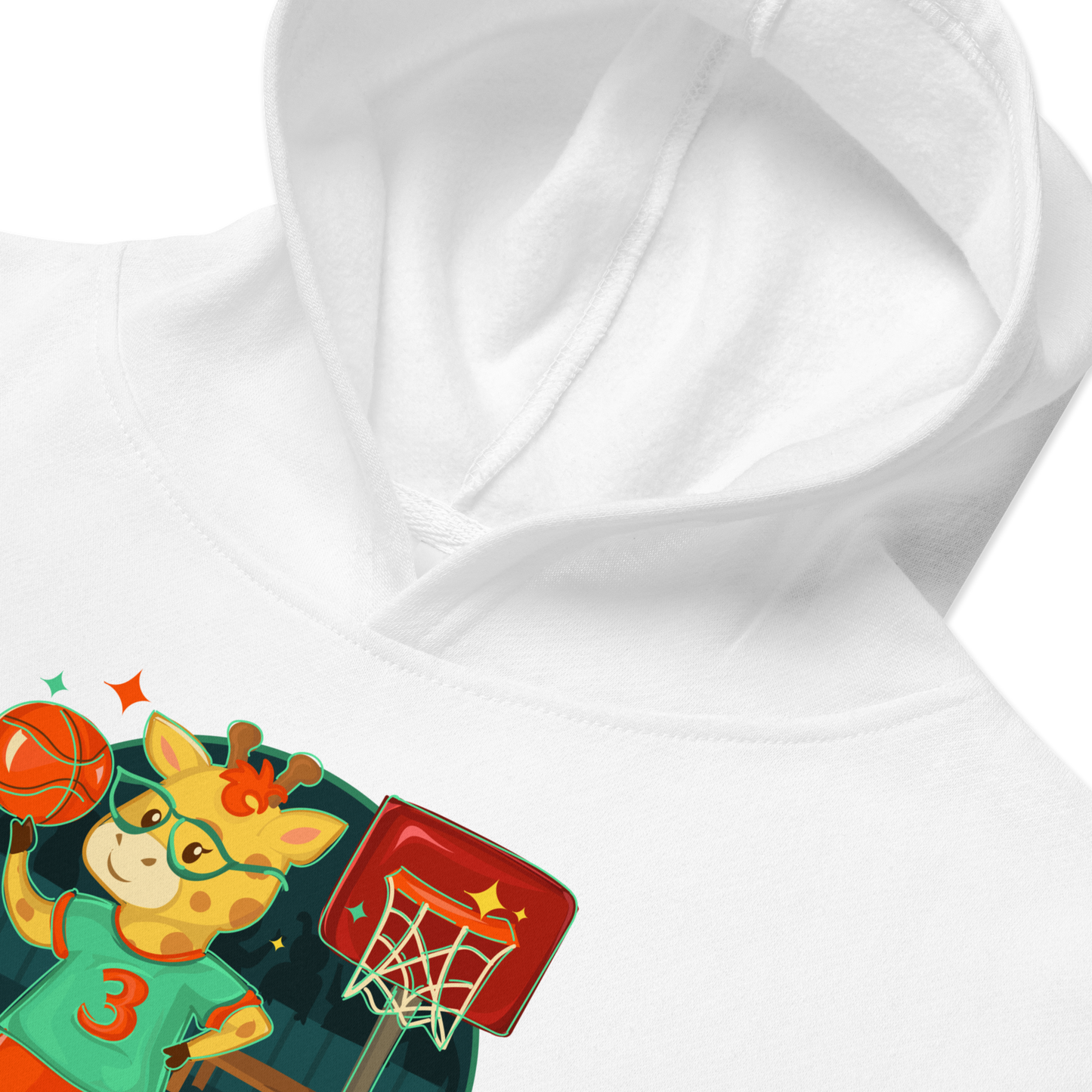 Giraffe Basketball Kids Hoodie