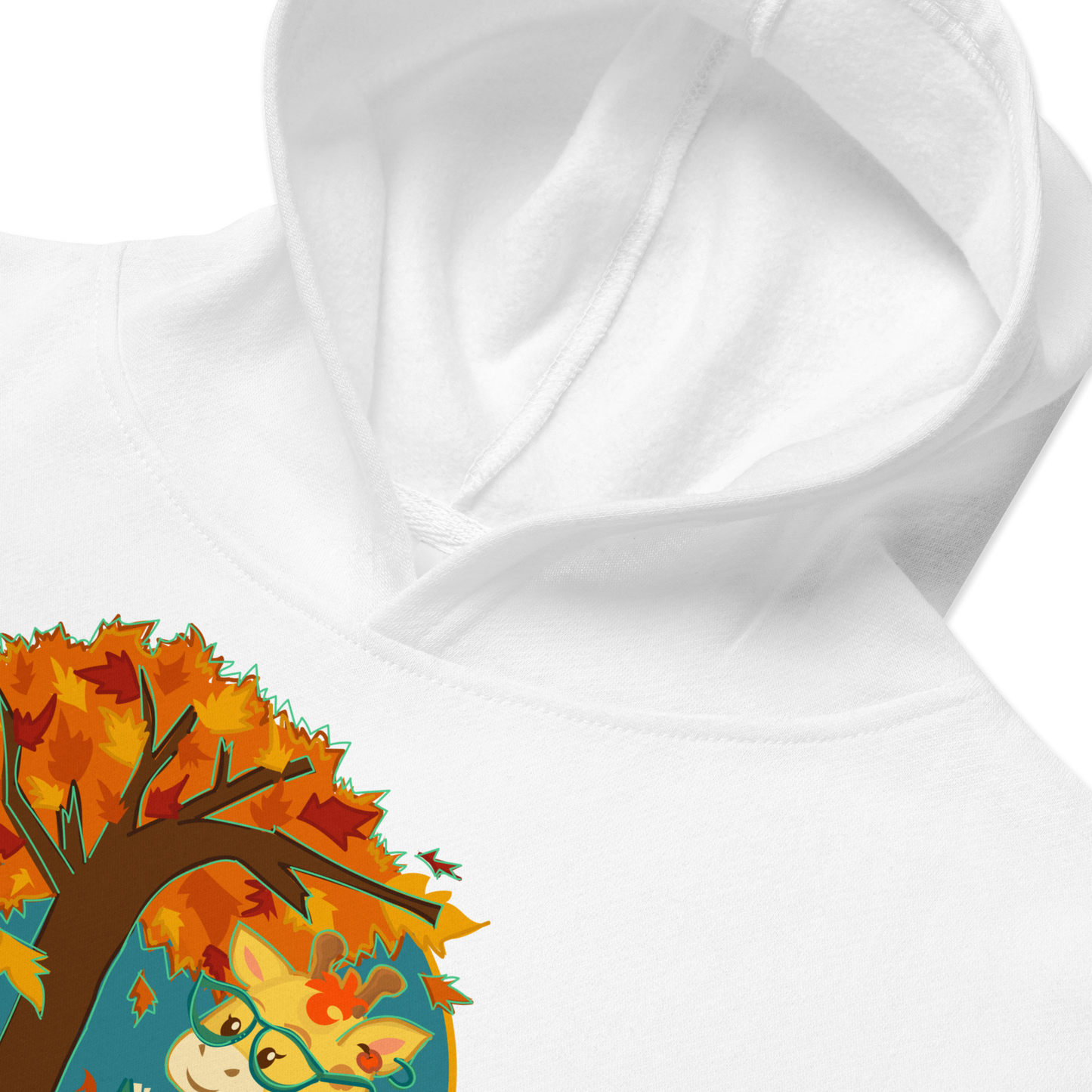 Giraffe in Fall Kids Hoodie