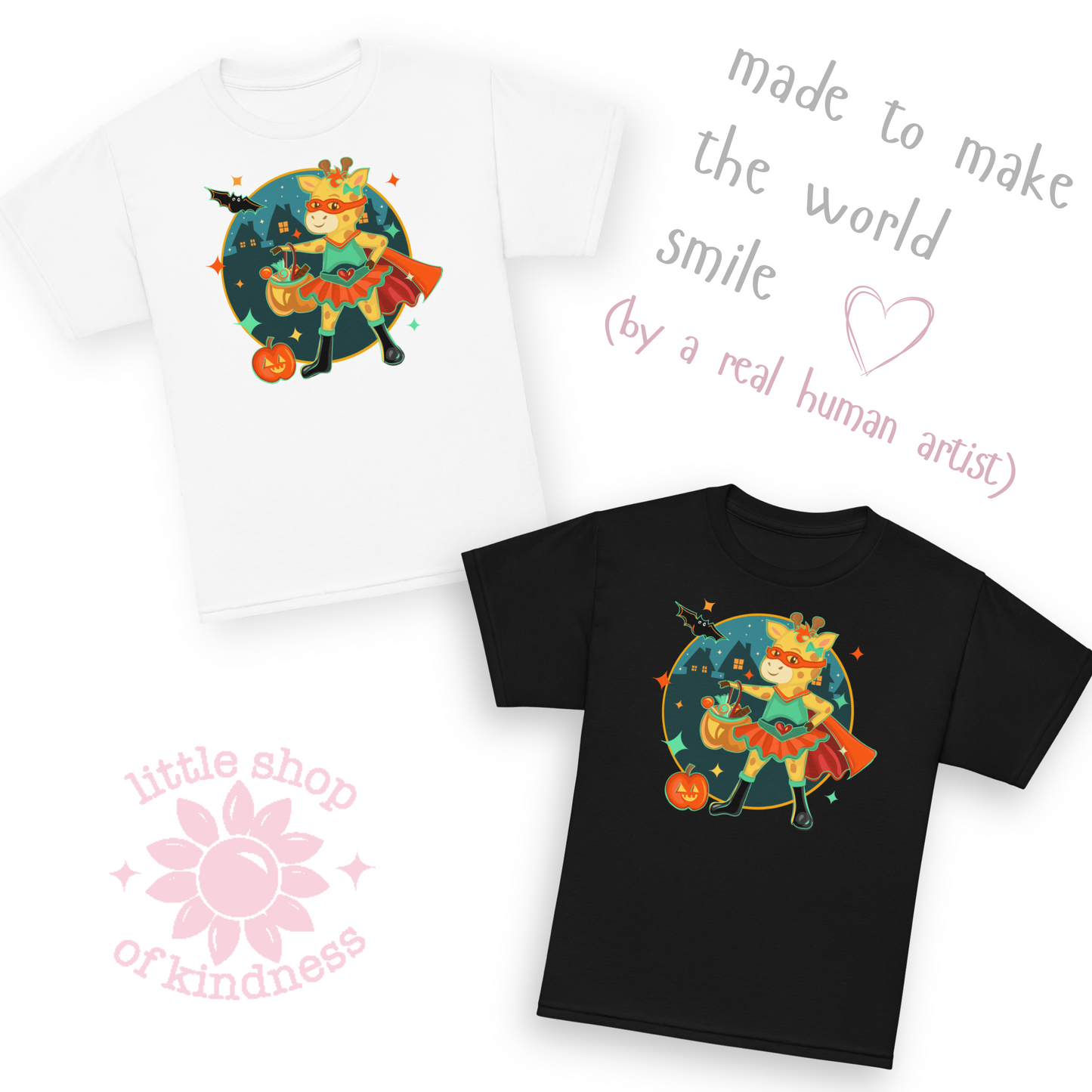 Giraffe Halloween Kids Tee