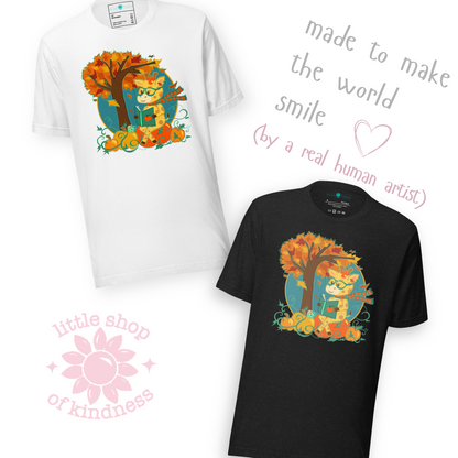 Giraffe in Fall Adult Tee