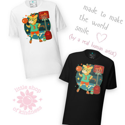 Giraffe Basketbal Adult Tee