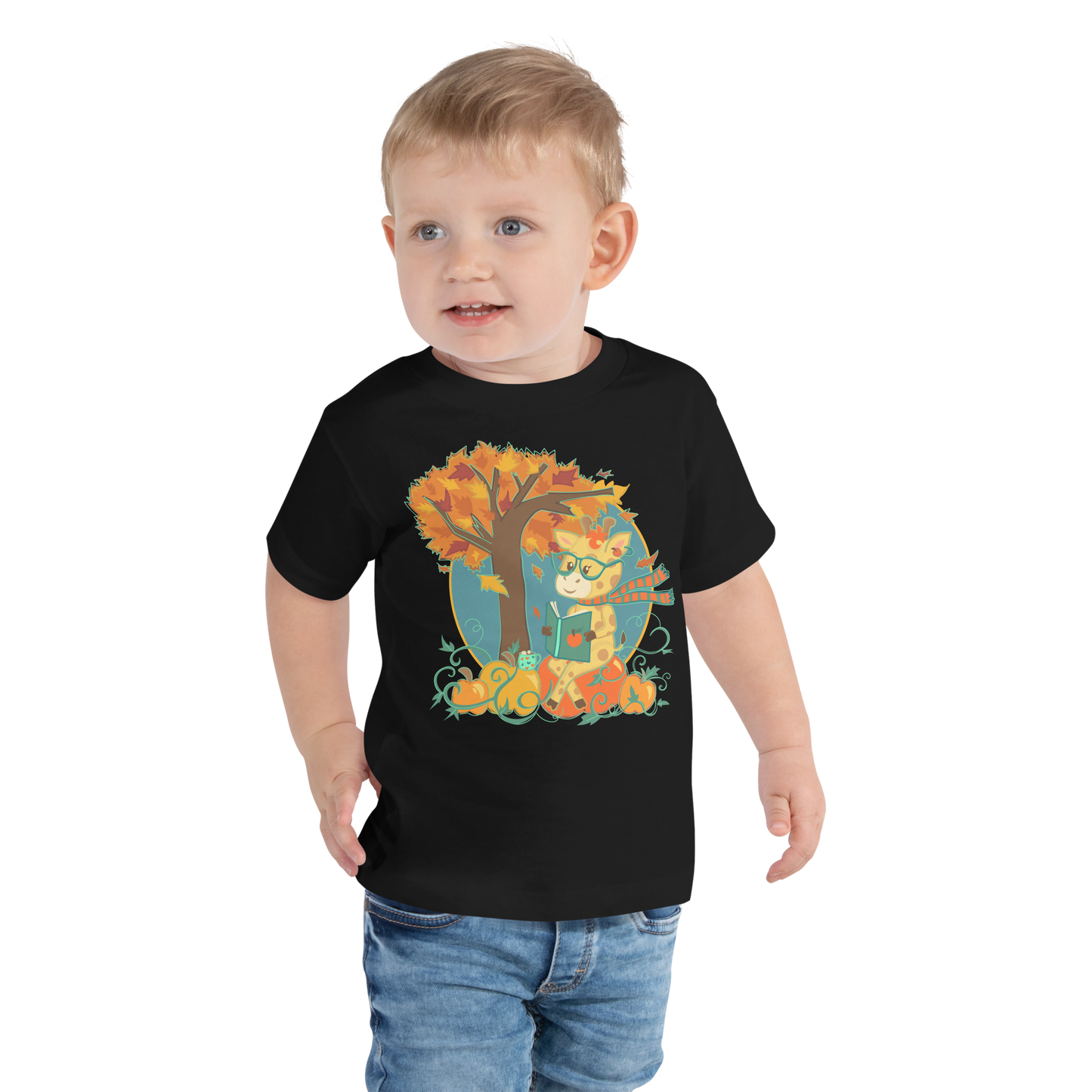 Giraffe in Fall Toddler Tee