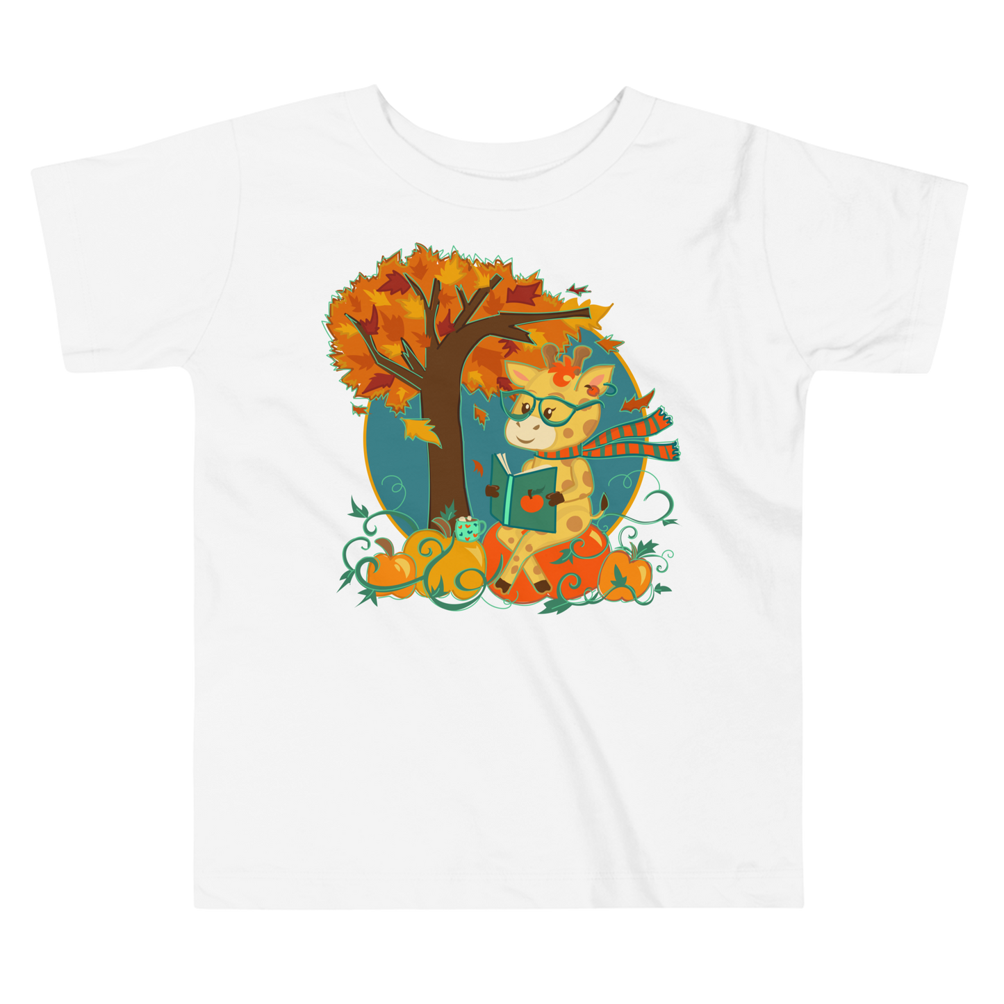 Giraffe in Fall Toddler Tee