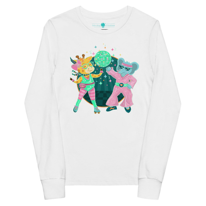 Giraffe Elephant Disco Kids Long Sleeve