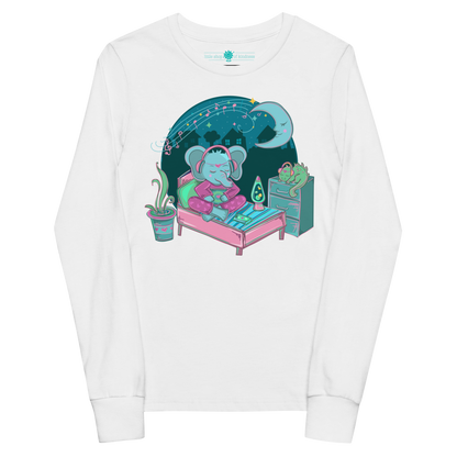 Retro Elephant Kids Long Sleeve