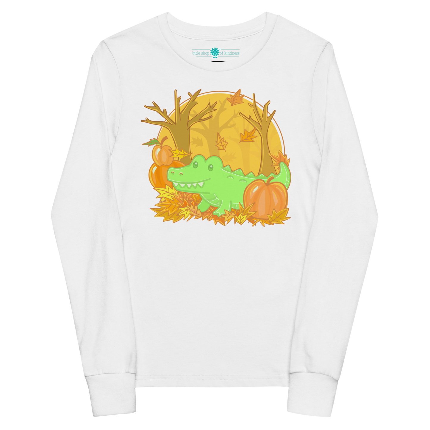 Alligator in Fall Kids Long Sleeve