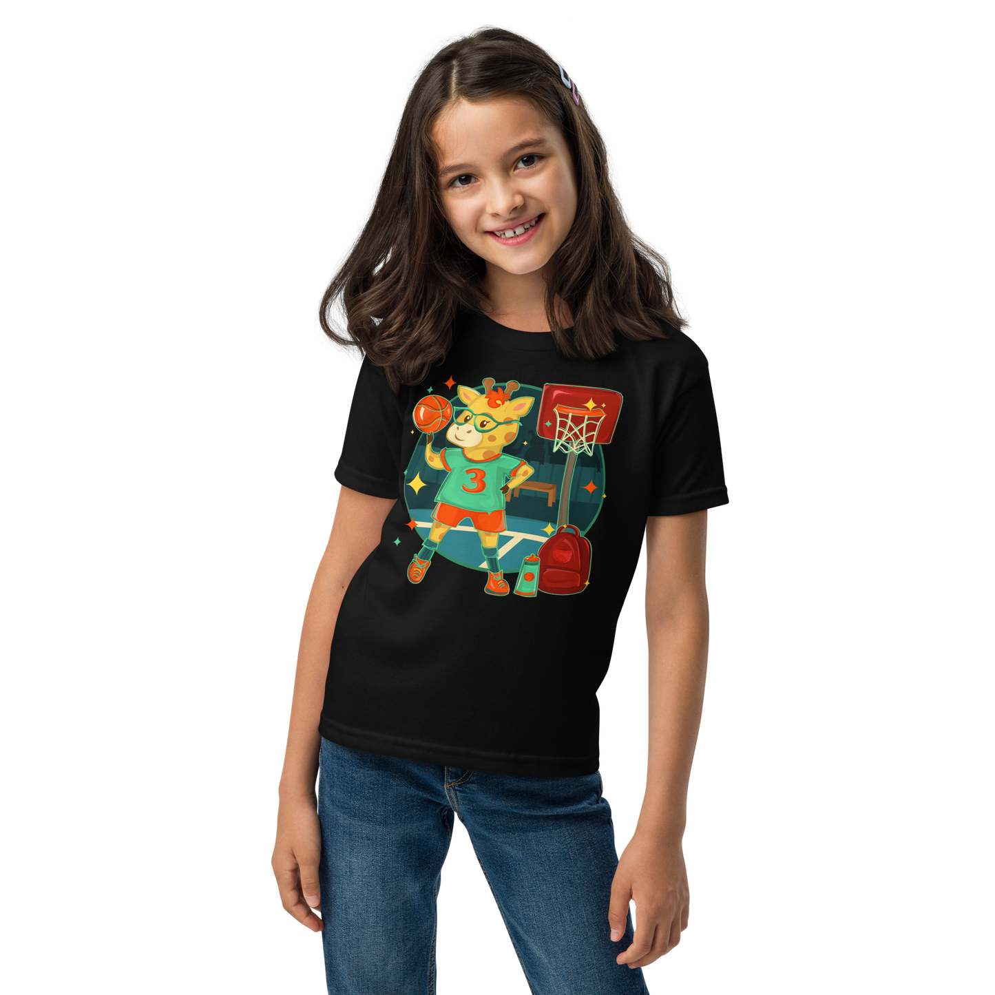 Giraffe Basketball Kids Tee