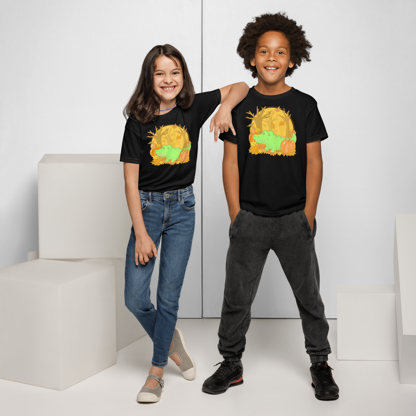 Alligator in Fall Kids Tee