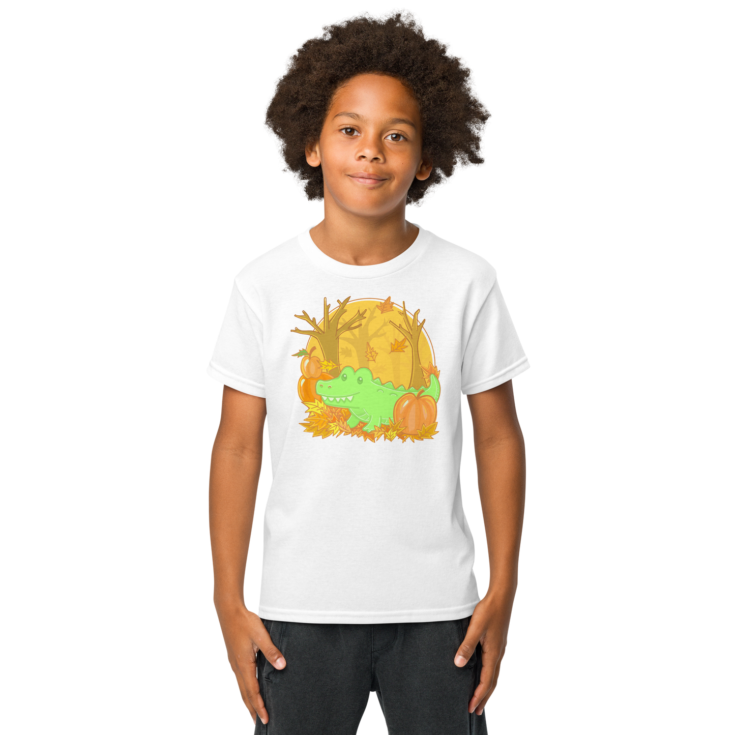 Alligator in Fall Kids Tee